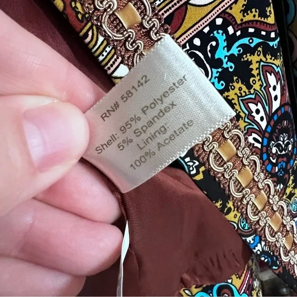 EUC Muse by Boston Proper Boho Maximalist Blazed size 4 - Picture 11 of 14